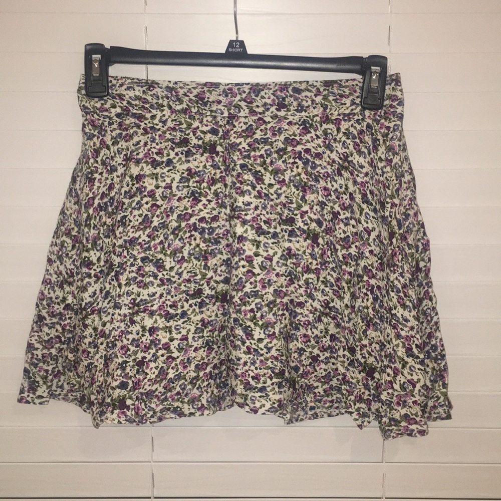 Skater skirt flower print